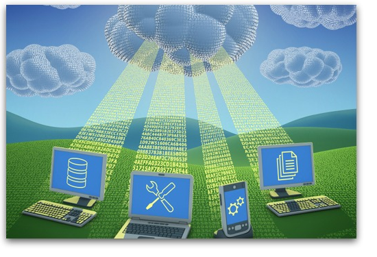 Computers downloading from the cloud