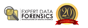 Expert Data Forensics 20th Anniversary Logo